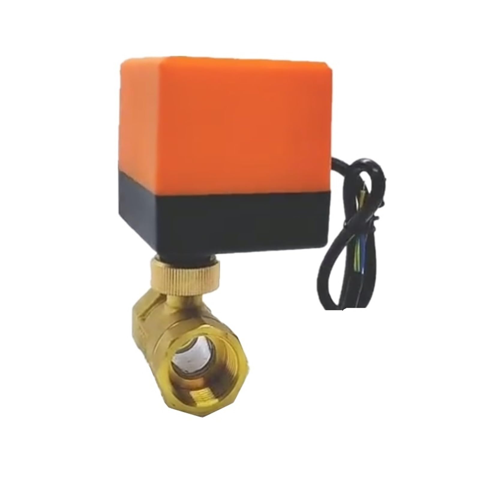 Válvula de Bola eléctrica DN15 DN20 DN25 DN32 DN40 AC220V válvula de Bola eléctrica de Hilo de latón con Control de vía de 3 Cables Estable(1,220V_3 Way)