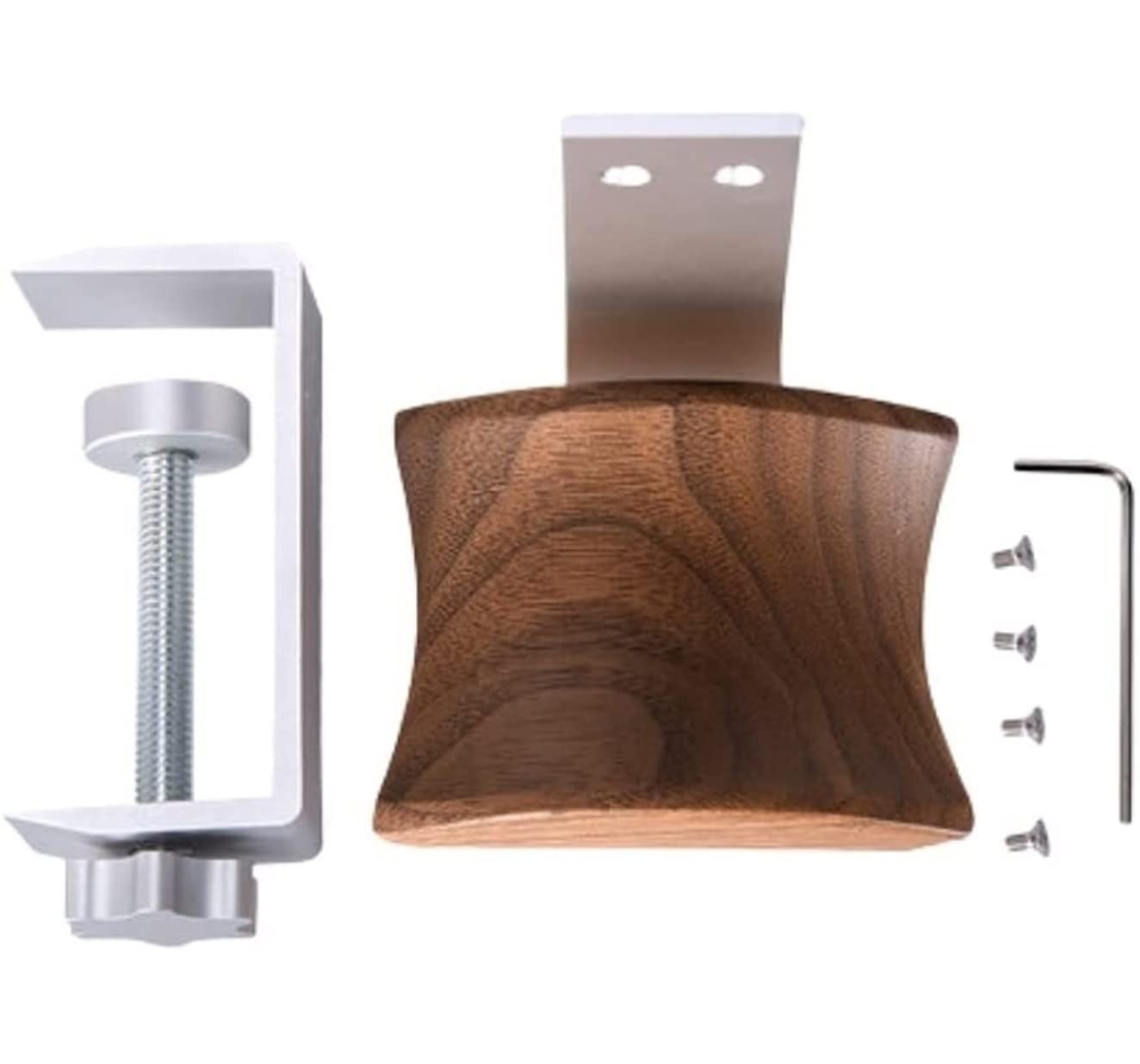 Soporte para Auriculares, Gancho para Auriculares, Colgador de Madera Maciza con Clip, diseño Creativo para Juegos Que Ahorra Espacio.