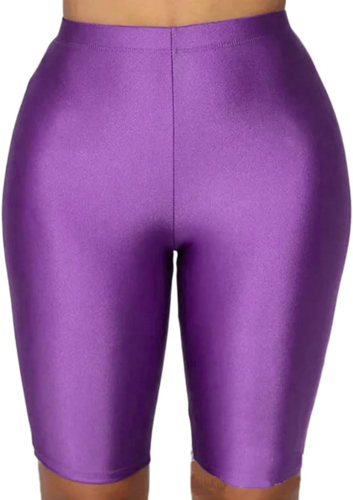 Onsoyours Pantaloncini Sportivi da Donna Pantaloni Corti Estivi Pantaloncini da Casual Yoga Comodo Gym Traspirante Shorts Arancione XS
