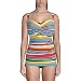 Anne Cole Women's Plus-Size Tropication Twist Front Shirred Bandeau Tankini