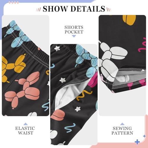 ZZKKO Cute Dog Balloon Cartoon Boys Pants for Kids Jogger Pants with Pockets S-XL4