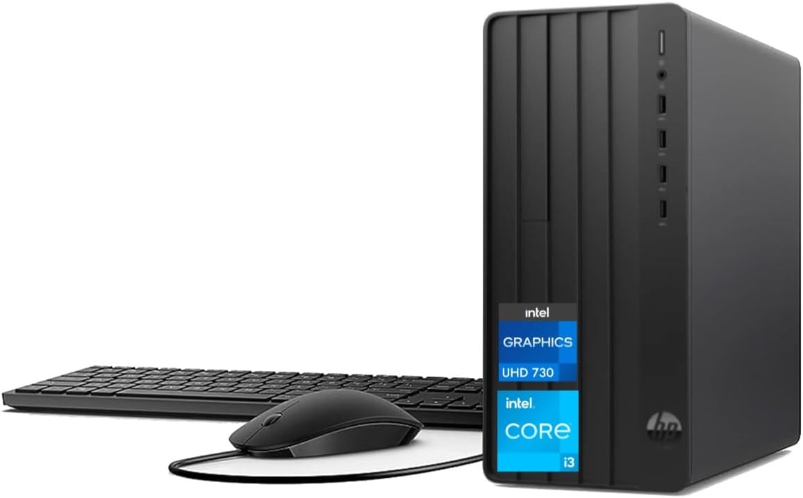 HP Pro Tower 290 G9 Business Desktop, 13th Gen Intel 4-Core Processor (Beats Core i7-9700), 16GB RAM, 256GB PCIe SSD + 1TB HDD, 2-Monitor Support 4K, HDMI, VGA, Wi-Fi, Windows 11 Pro