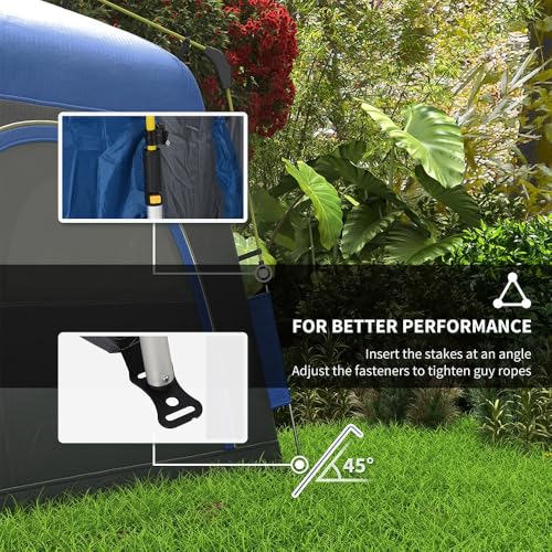 Carpa instantánea para camping 4 personas con piso cosido miniatura 3