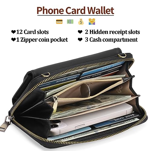 GOIACII Small Crossbody Cell Phone Bag for Women, Mini Shoulder Handbag Purse Wallet with Credit Card Slots2