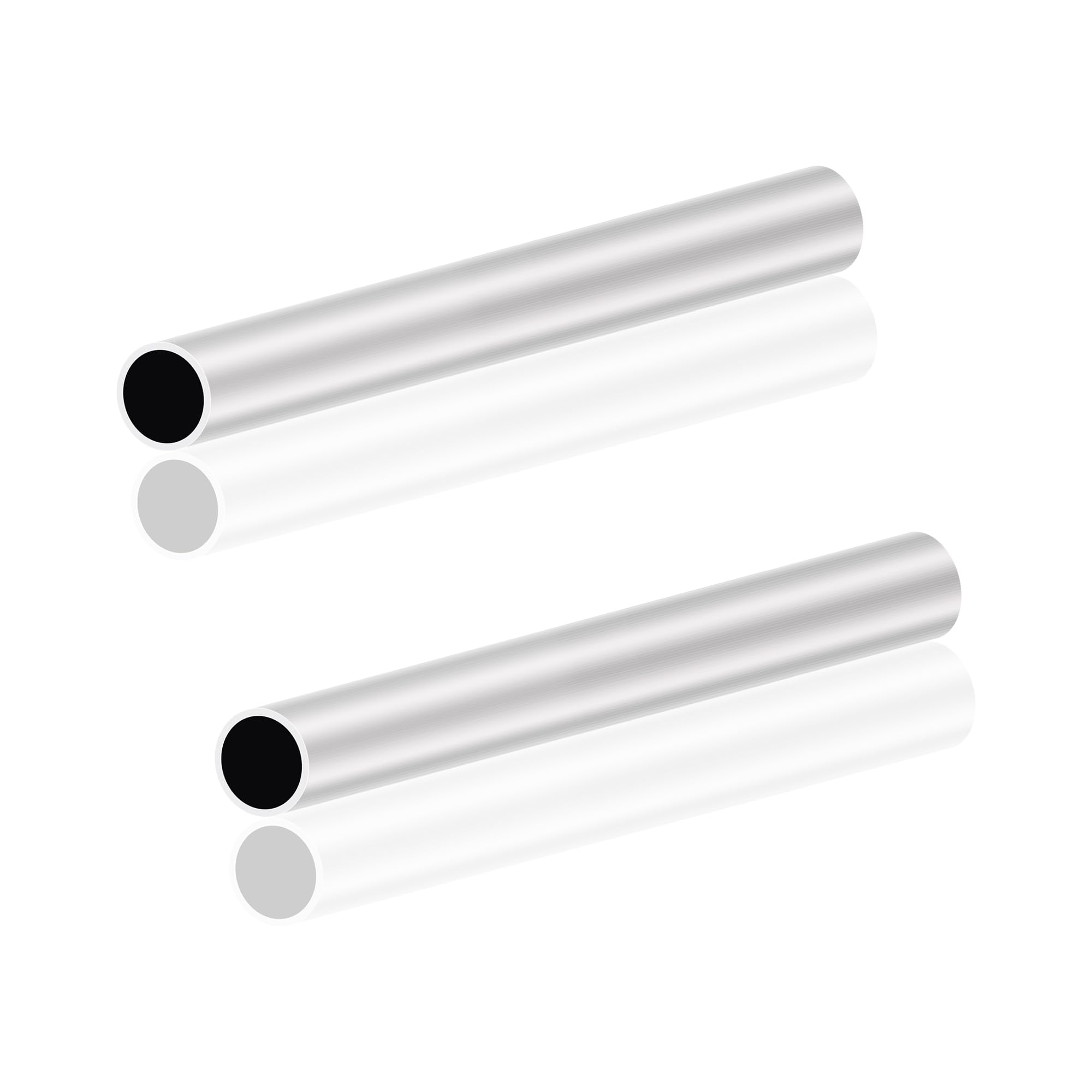 LAVMHAB 6063 Aluminum Tube 16mm OD x 14mm ID 1.0mm Wall Thickness 150mm Length, Aluminum Round Tubing Seamless Straight Pipes (2pcs)