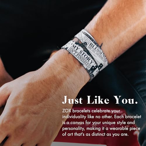 ZOX Bracelets — Stretchy Elastic Band with Motivational Affirmations and Beautiful Artwork, Great Wristband Gift for Men & Women of All Ages4