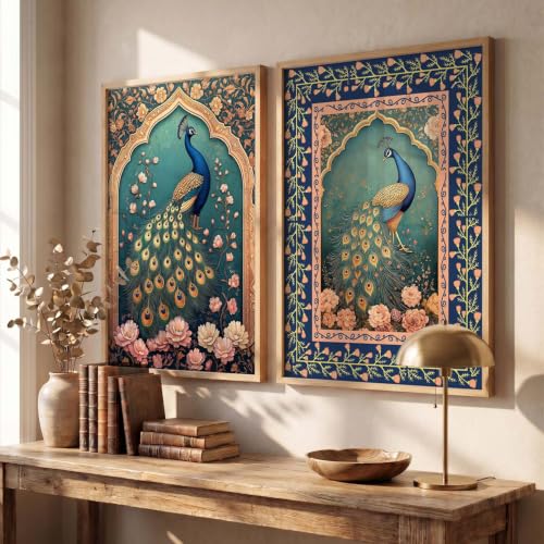 Image of kotart Traditional Madhubani Indian Wall Art Paintings for Living Room | Framed Wall Painting for Home Room Bedroom Office Wall Decor| Paintings For Home Decoration | (Art 2, (10x13 inch), Framed)