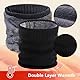 North Bund Schlauchschal Herren Loop Schal Damen Halstuch Halswärmer Halsschlauch für Männer Winddicht Skifahren Winter Multifunktionstuch für Ski Motorrad Sport Outdoor Schwarz