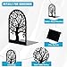 HappyHapi Book Ends, Metal Bookends for Shelves, Modern Tree Book Ends Decorative, Heavy Duty Book Holders Book Stoppers for Home Office Decor, 6.9