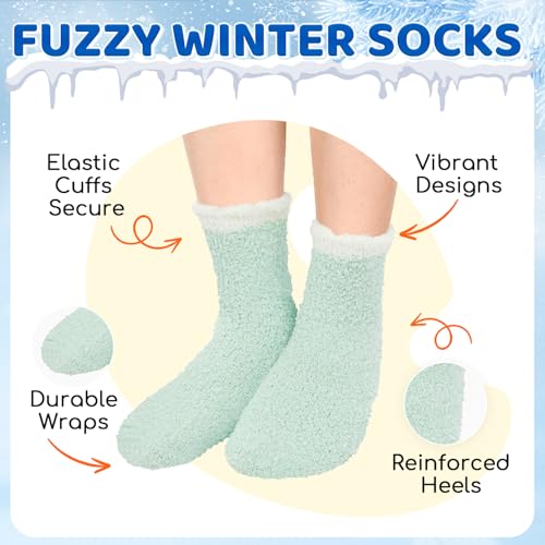 Image of Fuzzy Socks for Women - Fleece Sleep Soft Cozy Animal Socks, Christmas Stocking Stuffers