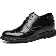 Casual Elevator Shoes for Men, Height Increase Dress Shoes Lace Up Invisible Height Increasing Shoes, 8Cm / 3.14 Inches Taller
