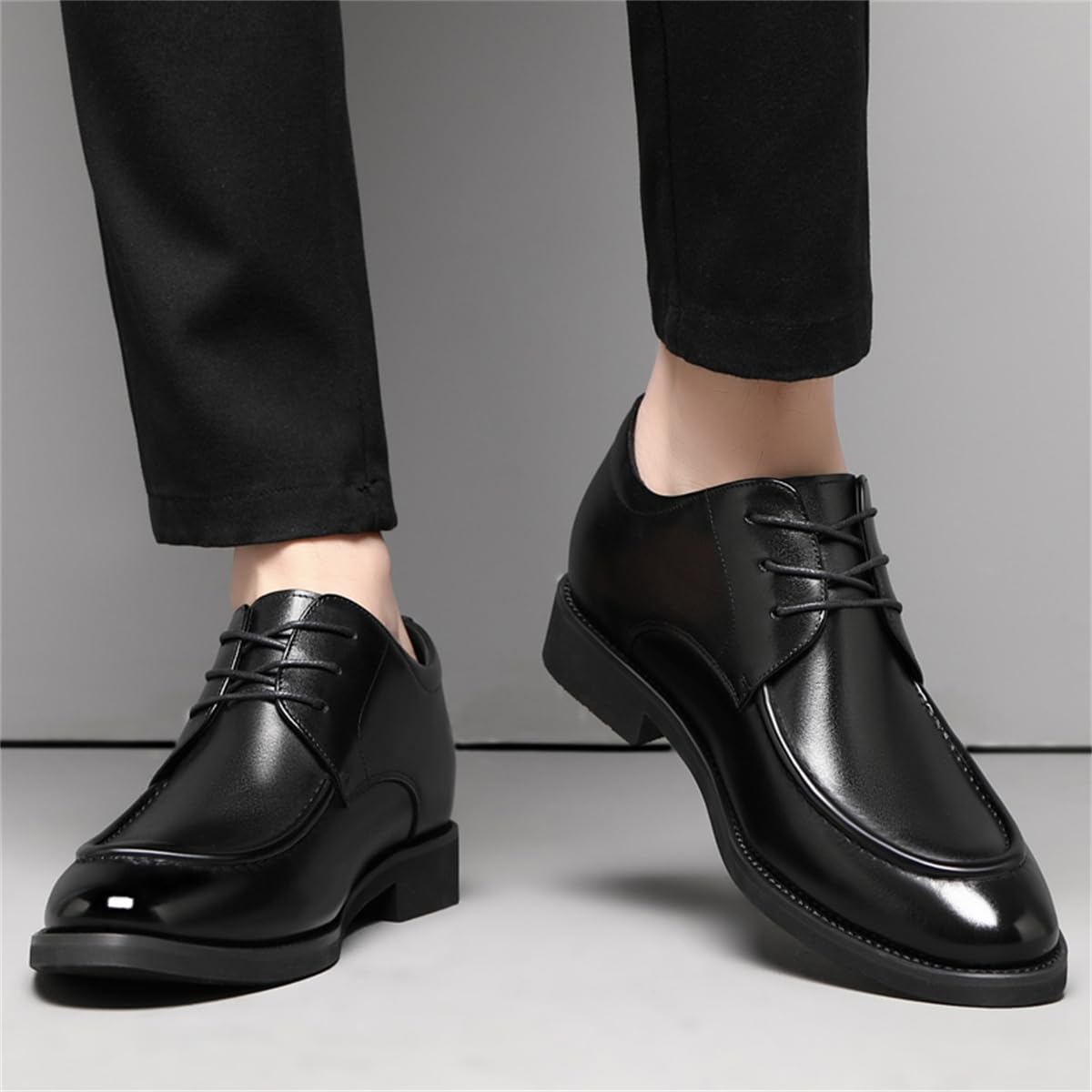 VIBLiSS Abito Classico da Uomo Oxfords, Altezza Crescente Formale Moderna Lace Up Scarpe con Rialzo per Matrimonio Aziendale