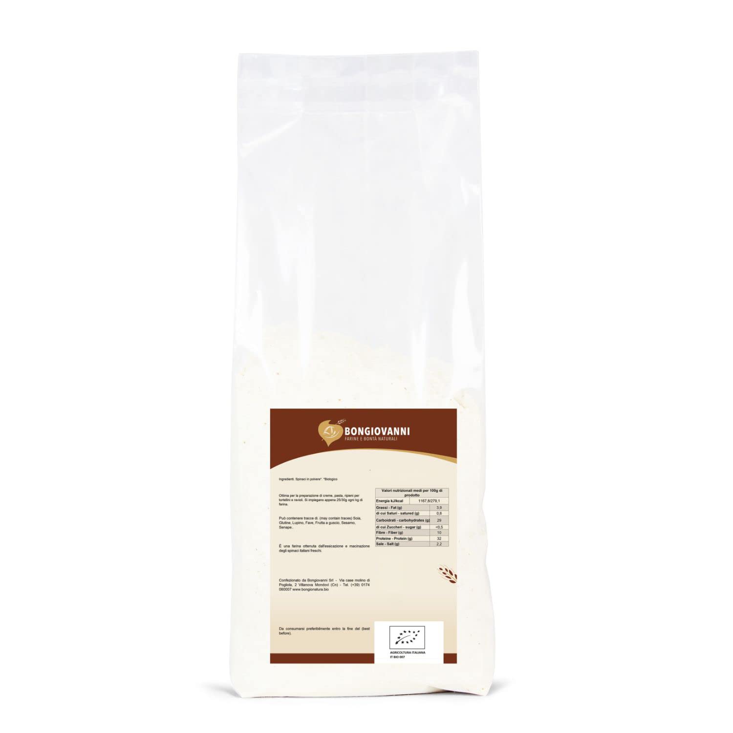 Spinaci disidratati in polvere 1Kg