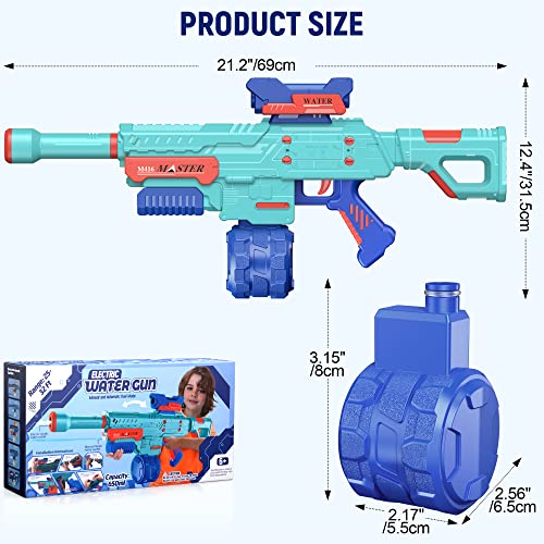 Electric Water Guns For Kids, Automatic Squirt Gun Water Soaker Blaster With 650Ml High Capacity - Big Size - 2 Modes 25-32 Ft Powerful Long Shooting Range, Summer Fighting Toy For Boys Girls Adults #TOP1