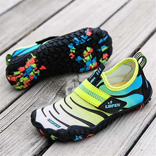 Image of UBFEN Water Shoes for Kids Boys Girls Aqua Socks Barefoot Beach Sports Swim Pool Quick Dry Lightweight Toddler Little Big Kid | Lightweight, Barefoot-style, Perfect for Water parks, Beach, Pool, Kayak, Creek Hiking, Camping, Toddler, Little Kid, Big Kid