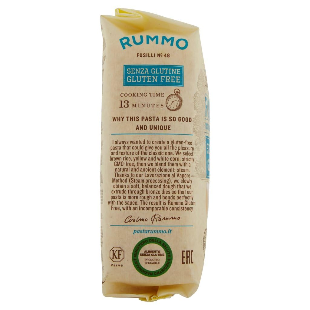 Italian Gourmet Glutenfreie Italian Gourmet Fusilli N.48 pasta glutenfrei | Senza frumento, spirali ruvide e tenaci, ideal für Aufläufe, Salate und, Gesamtnettogewicht 8 kg + Kostenlos Polpa 400g