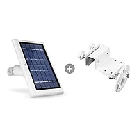 Vista 1 de Wasserstein Paquete: soporte de canalón resistente a la intemperie y panel solar compatible con Ring Spotlight Cam Pro, Ring Spotlight Cam Plus