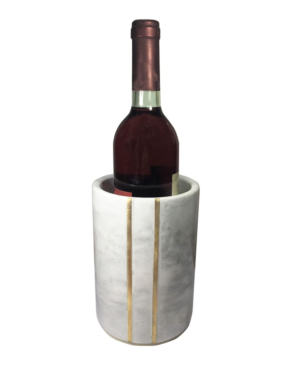 Marble Wine Chiller Bucket?Wine & Champagne Cooler for Parties, Dinner – Keep Wine & Beverages Cold?White?