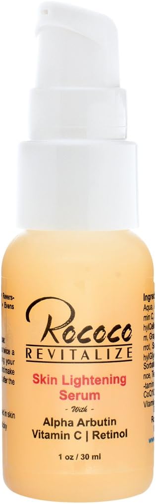 RococoLife Skin Lightening Serum with Alpha Arbutin Vitamin C Retinol - 1oz