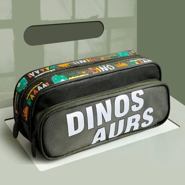 Image of DEOXY Big Capacity Pencil Pen Case Office College School Large Storage High Capacity Bag Pouch Holder Box Organizer(Dinosaurs)