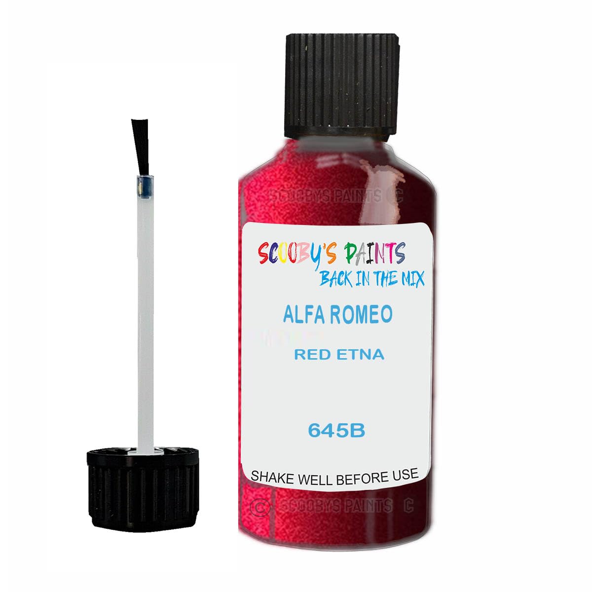 Scoobys Paints Back In The Mix Red Etna Touch Up Paint For Alfa Romeo 645B Metallic