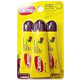 Carmex Classic Lip Balm Cherry 0.35oz, Medicated 3 Count Pack (2 Pack)