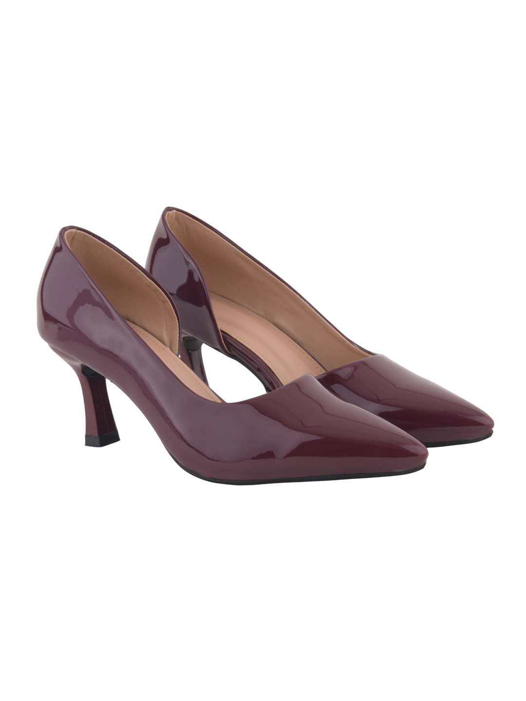 Women's Patent Leather Pointed Toe Pumps | Slip-On Stiletto Heels | Glossy Formal Office High Heels | Elegant Party & Wedding Dress Shoes-image-6