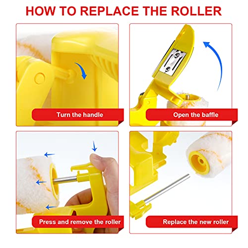 Tanlade 2 Sets Paint Edger Roller Brush Hand-Held Multifunctional Clean-Cut Paint Roller Paint Edger Combo Kit With Extra 6 Replacement Roller 8 Brush For Wall Ceilings Home Room Painting (Xt, Mx) #TOP5