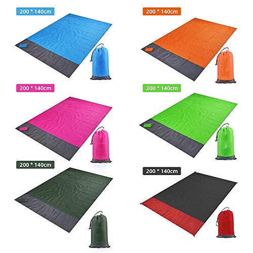 Manta de praia OYJJ livre de areia e impermeável de grandes dimensões (78,74 ”X 55,11”) com 4 estaca