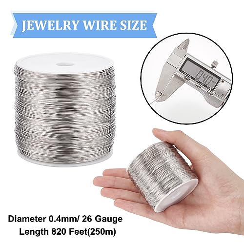 BENECREAT 250m/820.2 Feet 0.4mm/26 Gauge Single Strand Tiger Tail Beading Wire - Image 2
