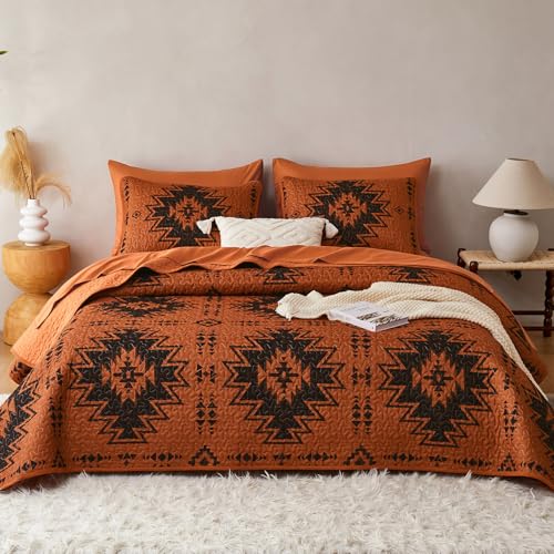 Wake In Cloud - Western Quilt Set, Southwestern Rustic Farmhouse
