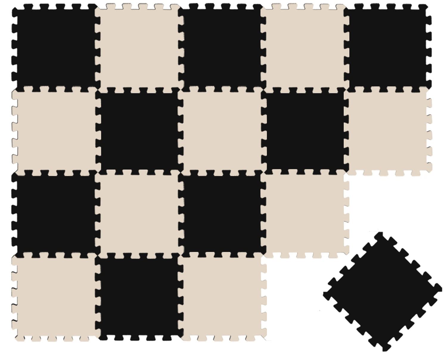 LittleTom 18 Pieces Baby Play Mat - 30x30 Soft Puzzle Mats Floor Playmat Interlocking Foam Tiles