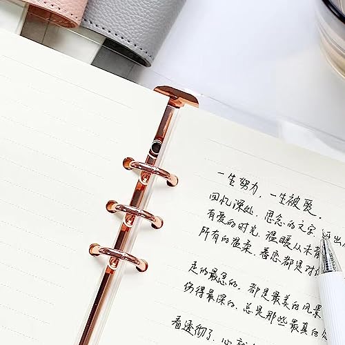 joyxiwa Caderno A5/A6/B5 simples de PVC transparente para fichário com núcleo substituto horizontal
