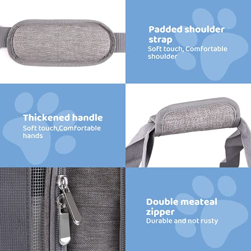 Katzentragetasche mit Schultergurt, EZGETOP Faltbare Hundetragetasche Hundetransportbox hundetransportkäfig, mit Faltbare Hundenapf für Hunden oder Katzen - Image 5