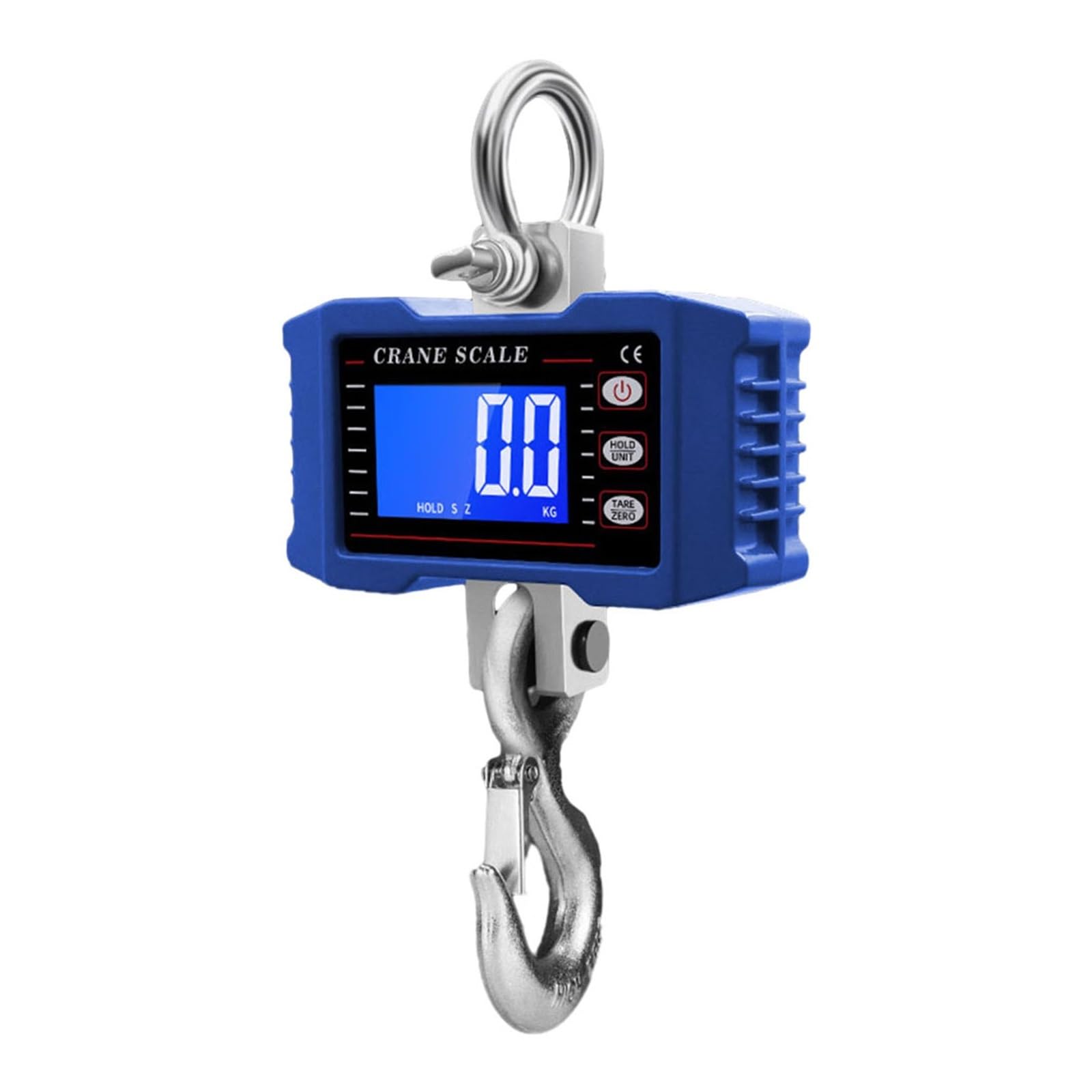 Gqnblvhzupdm Blu Crane Scale, Digital Hanging Scale Crane Hook 1000Kg Industrial Lcd Backlight Weighing Scales Analysis Instruments