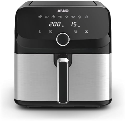 Fritadeira sem Óleo Airfryer Arno Mega Digital 7,5L Inox 1700W AFD7 220V