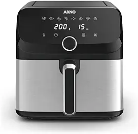 Fritadeira sem Óleo Airfryer Arno Mega Digital 7,5L Inox 1700W AFD7 110V