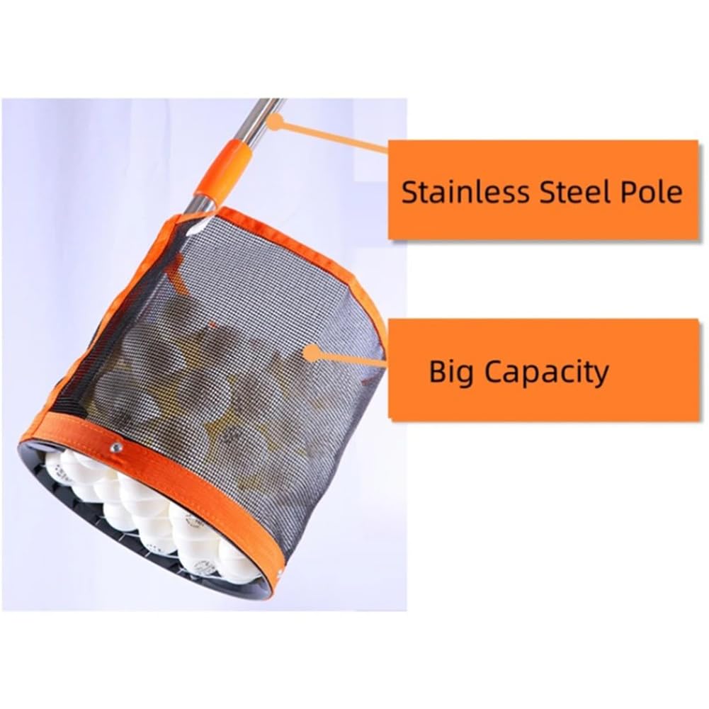 Recolector de pelotas de tenis de mesa ajustable, recogedor de pelotas de ping pong ajustable con capacidad para alrededor de 120 pelotas de tenis de mesa, longitud ajustable, para recoger y