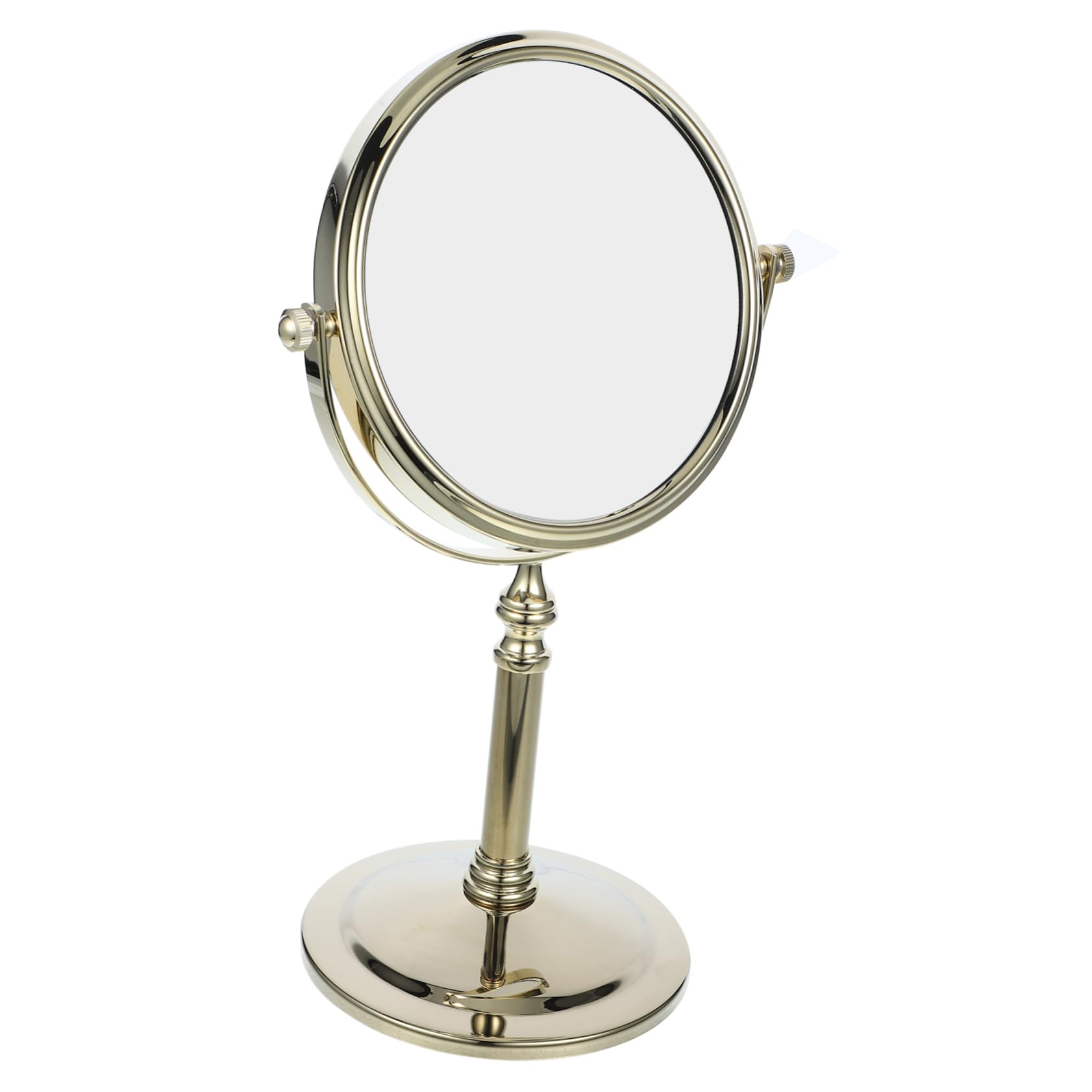 Ipetboom Specchio Trucco Doppia Faccia da Tavolo Oro 6 Pollici | Vetro e Metallo, Base Antiscivolo, per Camera e Bagno, Immagine Chiara e Ingrandimento