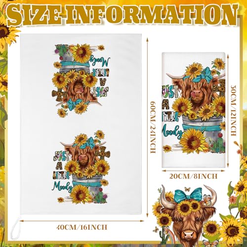 TecUnite-6-Pcs-Highland-Cow-Kitchen-Towels-Set-Funny-Tea-Towels-Cute-Dish-Towels-Western-Highland-Cow-Decorative-Hand-Towel-for-Cleaning-Drying-Wiping-Tasks-Women-Mom-Housewarming-Gifts-Decor