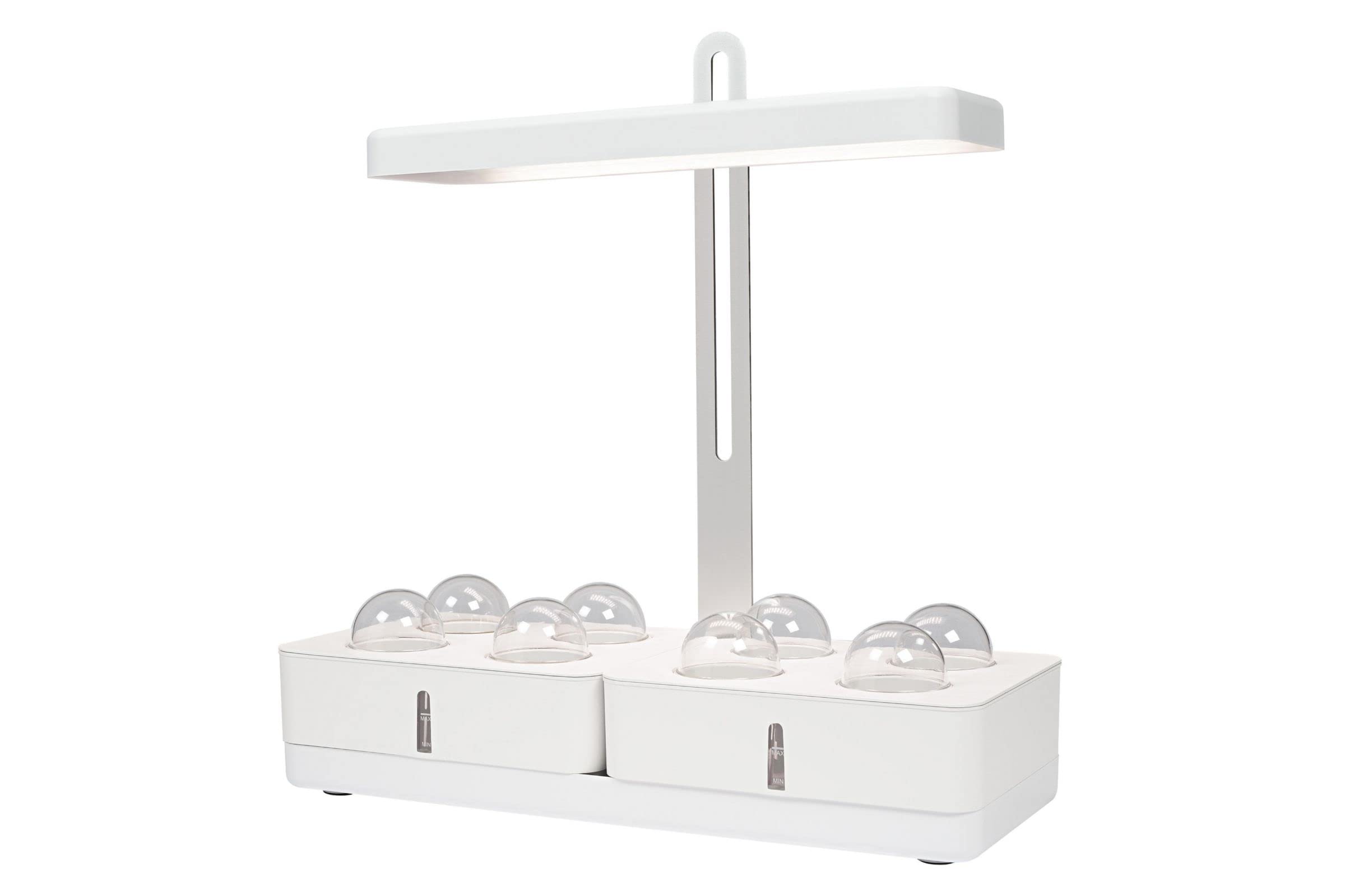 LEDVANCE Luz LED para plantas blanca con 1350Lumen, luz de crecimiento con 8 compartimentos para el jardín interior, luz para hierbas con función de temporizador e indicador de nivel de agua