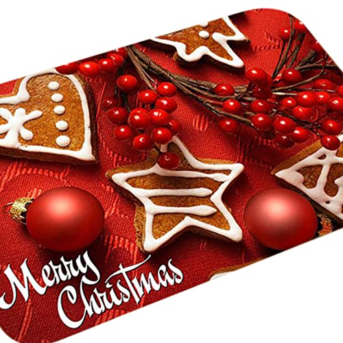 Image of Christmas Door Mat Anti-Slip Home Decor for Entrance New Year Indoor Outdoor Style 1