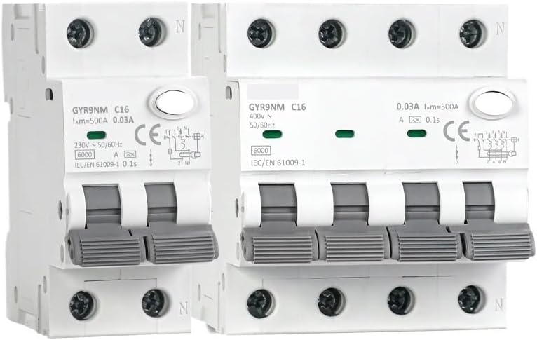 GYR9NM Type A RCBO 2P 4P Magnetic Residual Current Circuit Breaker with Over Current Protection 10A 16A 25A 32A 40A 30mA(2P 40A 30mA)