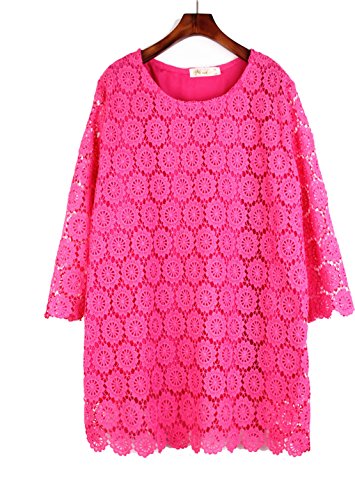 Robe de fleurs en dentelle premium YALI rose rouge de haute qualité