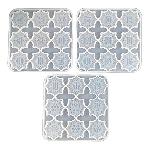 A FEI Molde para pingente de 26 letras, faça você mesmo, molde de epóxi, colar, pingente, chaveiro,