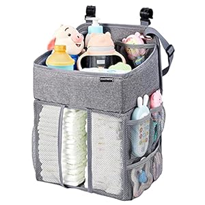 Clearworld Hanging Diaper Caddy Organizer,Diaper Stacker and Crib Organizer,Upgrade Thicken Nursery Organizer for…