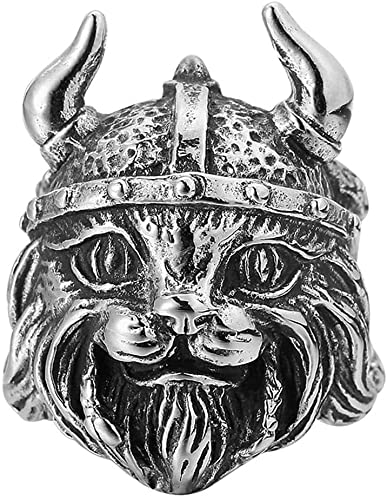 LIANXIAOXAO - Nhlzj Homens Personalidade Retro Viking Viking Animal Titânio Aço Horário Capacete Pir