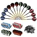 Accmor 12 Pcs Darts Plastic Tip, Soft Tip Darts Set, 14g Plastic Tipped Dart, Attach Extra 36 Black 2BA Replacement Tips, Soft Tip Darts for Electronic/Plastic Dartboard