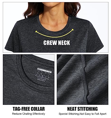 MAGCOMSEN Women's Short Sleeve Quick Dry T-Shirts Wicking Moisture Workout Athletic Running Shirts4