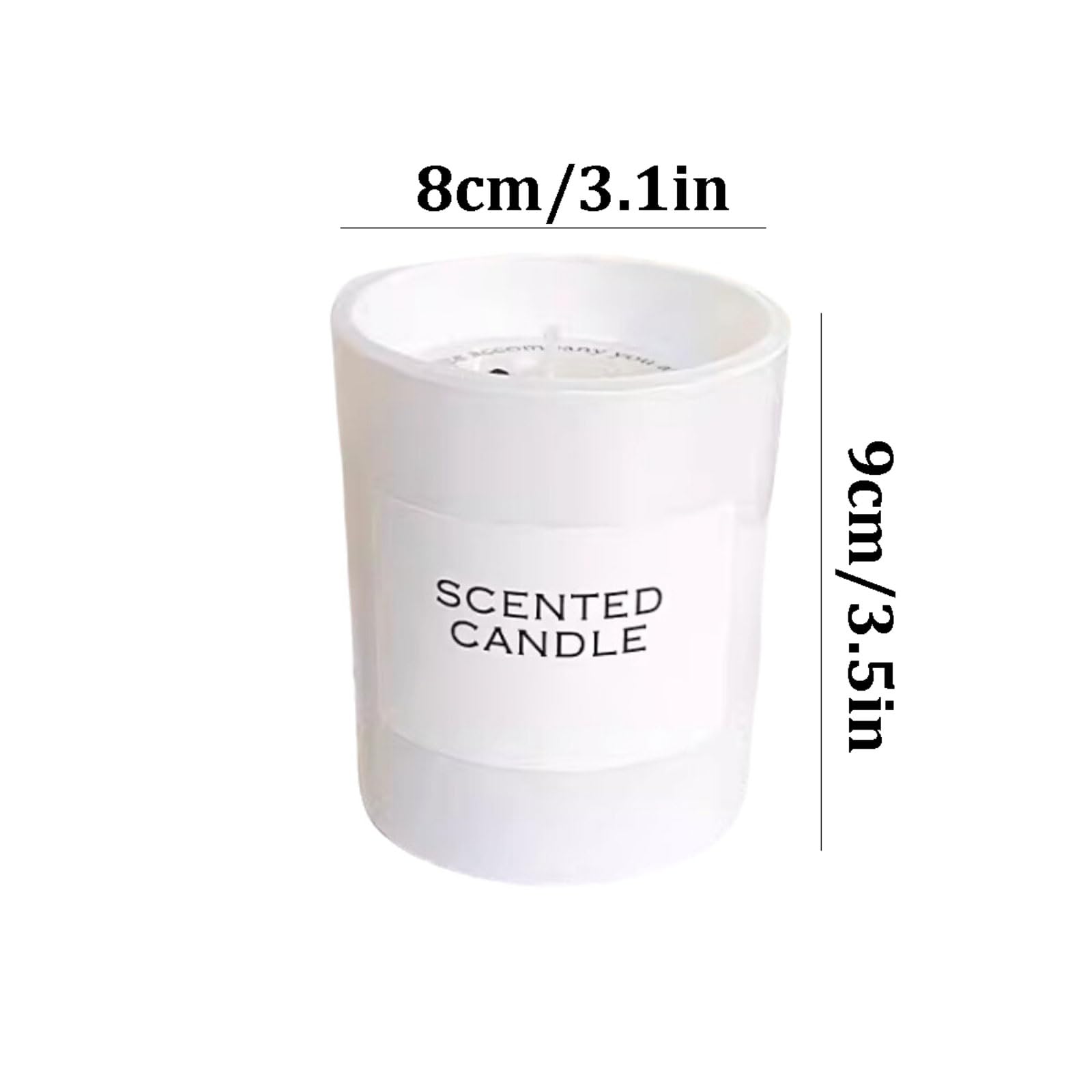 Compacto Velas de cristal cilíndricas for aromaterapia, vela de soja Natural reutilizable for vacaciones en casa, relajación y Spa, 3 uds. no es picante
